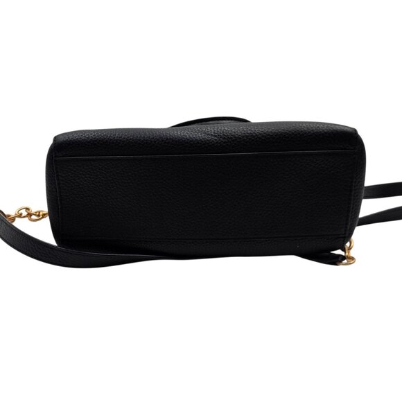 Tory Burch Georgia Pebbled Leather Double Zip Satchel / Handbag - Picture 4 of 14